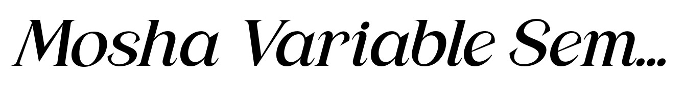 Mosha Variable Semi Bold Italic